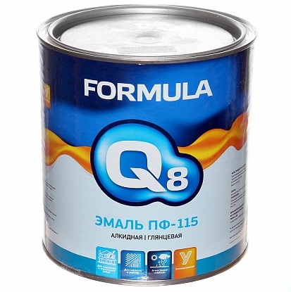 Эмаль FORMULA Q8 ПФ-115 белая 1,9 кг