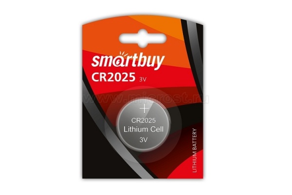 Батарейка плоская Smartbuy CR2025\1B (5/100/4000)
