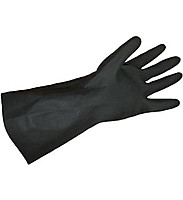 Перчатки резиновые черные КислотноЩелочноСтойкие