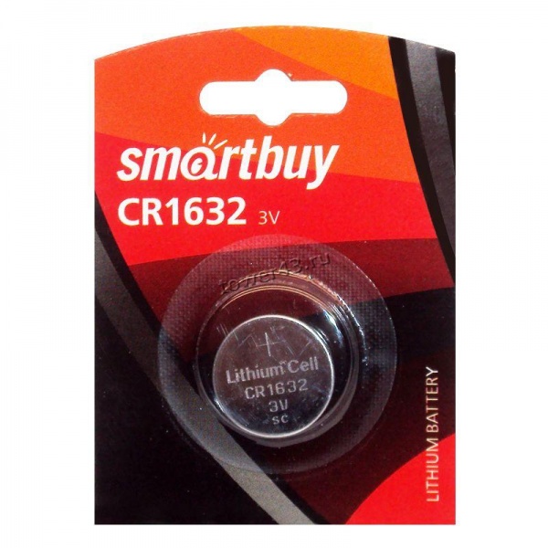 Батарейка плоская Smartbuy CR1632/1В (12/720) (SBBL-1632-1B)