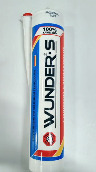 Герметик-силикон WUNDER-S санитарный белый 300мл