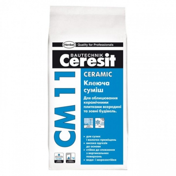 Клей для плитки  Ceresit СМ-11 д/наружн. работ 5 кг