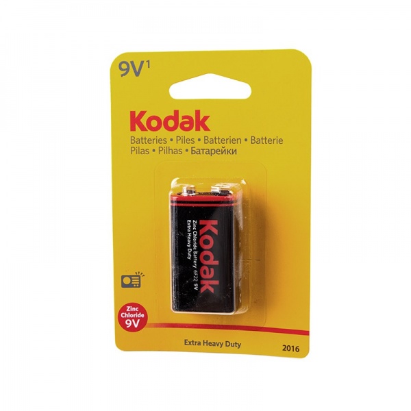 Батарейка Kodak 6F22-1BL Крона HEAVY DUTY (10/50)