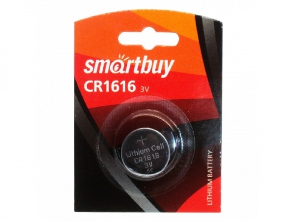 Батарейка плоская Smartbuy CR1616/1В (12/720) (SBBL-1616-1B)