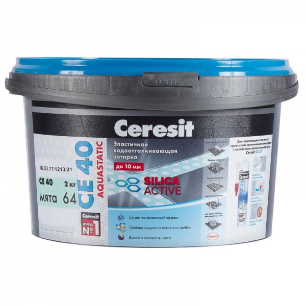 Затирка Ceresit CE-40 белая 2 кг