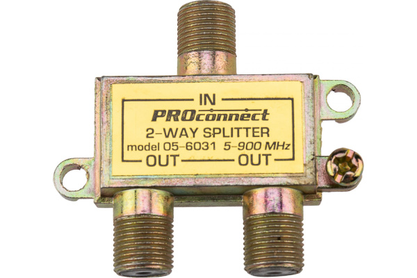 Разветвитель антенный на 2-е Proconnect splitter 5-900МГц 05-6031