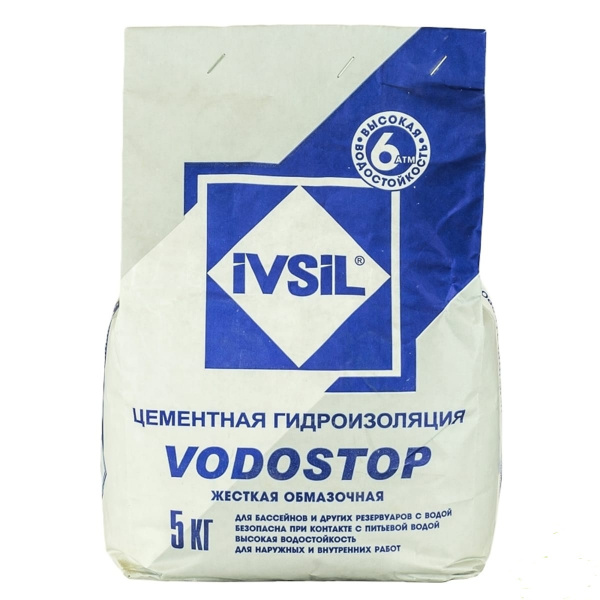 Гидроизоляция IVSIL VODOSTOP 5кг