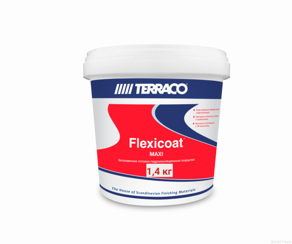 Гидроизоляция ТЕРАКО fiexicoat maxi (maxiproof) 1,5 кг